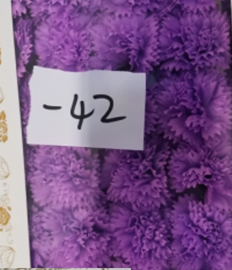 Flores de Jabón Claveles Violeta 10 Piezas