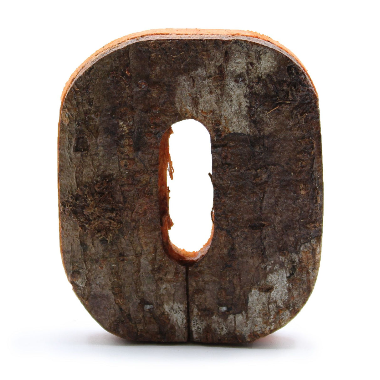 Wooden Bark Number 0, 7 cm