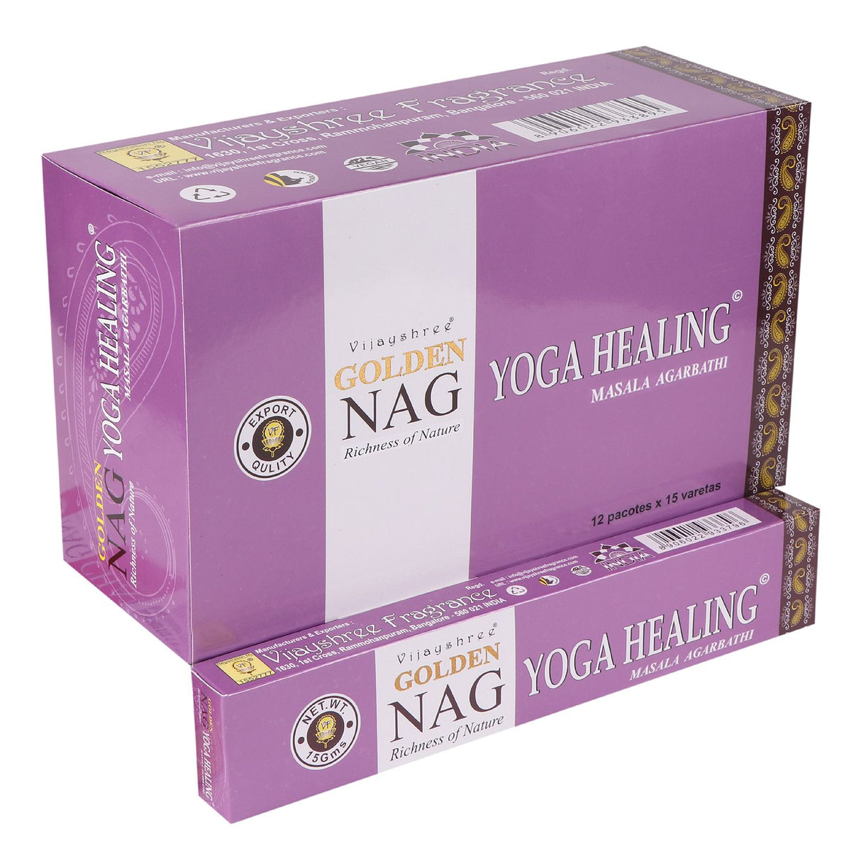 Incense Sticks Yoga Healing 15g Golden Nag