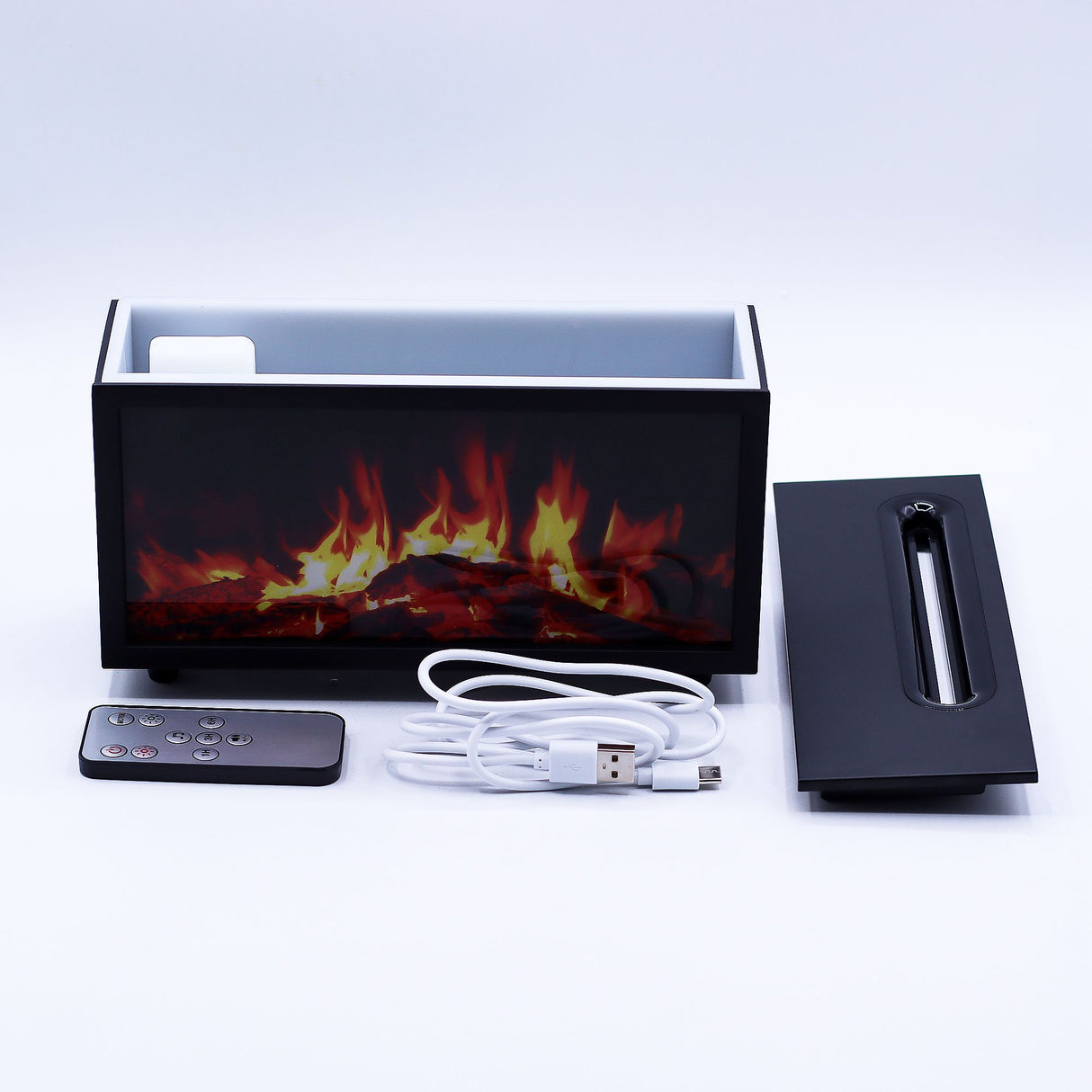 Flame-Effect Essential Oil Diffuser USB Colour-Changing Birdsong