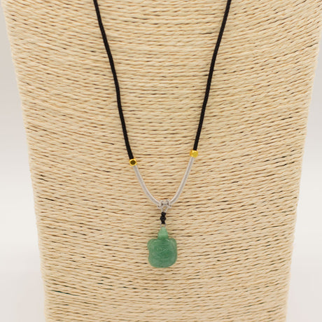 Cord Necklace Gemstone Pendant – Jade Turtle