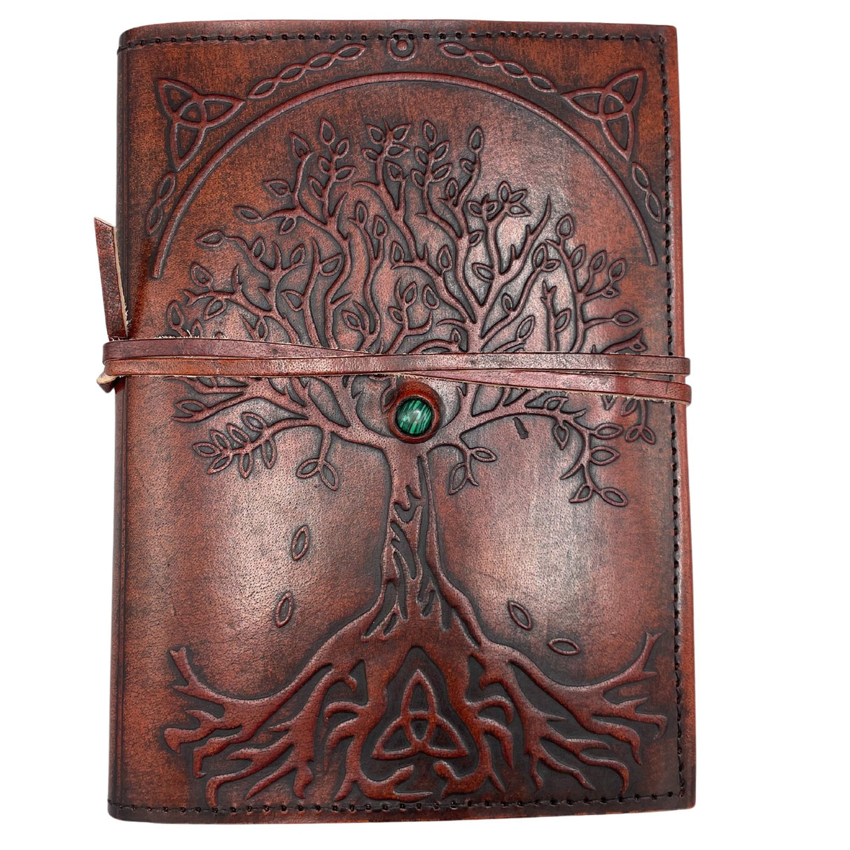 Small Embossed Tree of Life Leather Journal 18x13cm