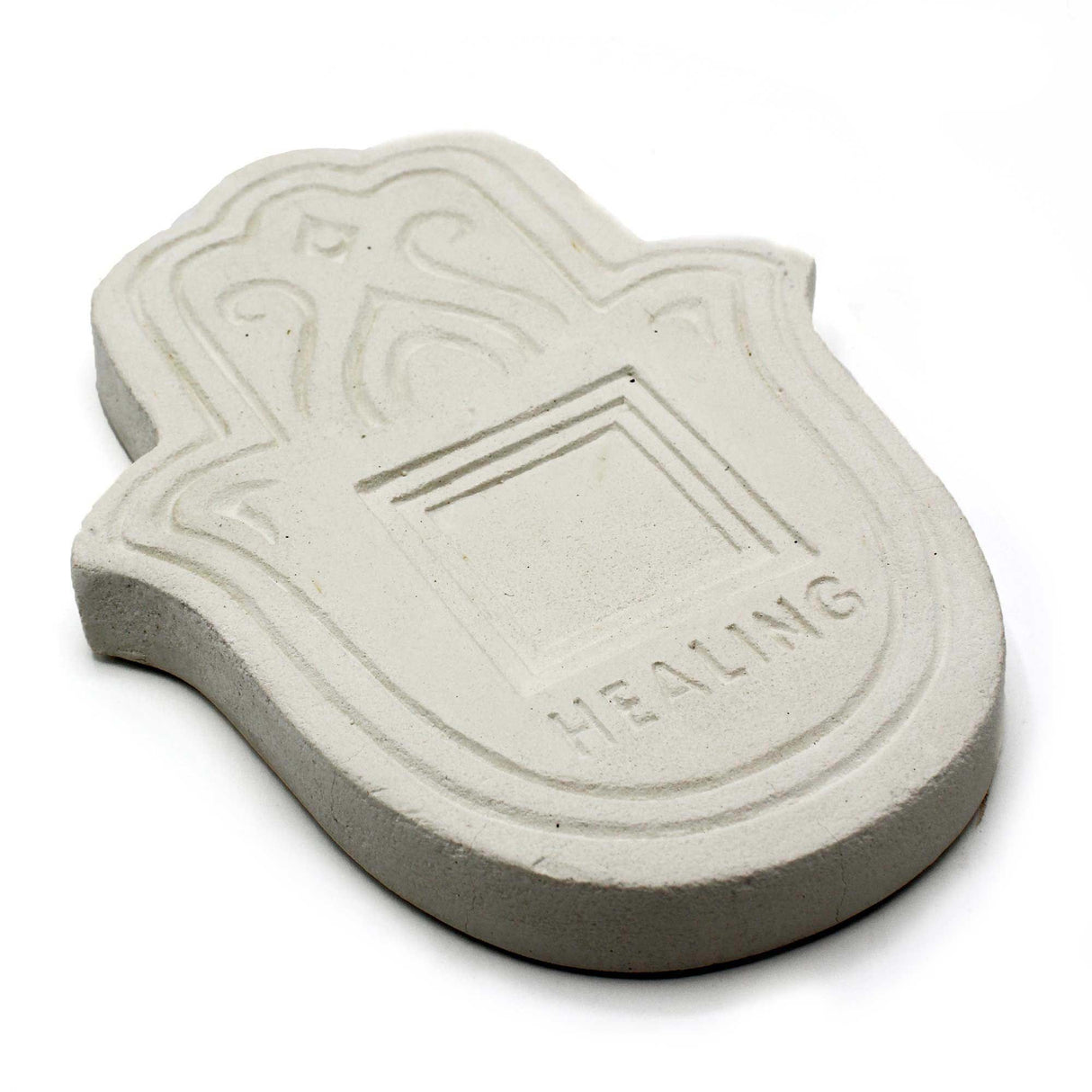 Incense Plate, White Stone Effect