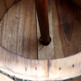 Beer Barrel Stool & Parasol Stand – Natural Wood 38 x 32 cm