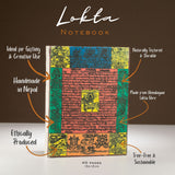 Cuaderno de Banderas de Oración Tradicional Lokta – Mediano (15x12cm) – 45 Hojas – Natural