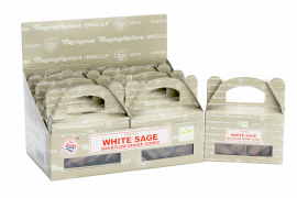Backflow Incense Cones, White Sage 24 Count Satya