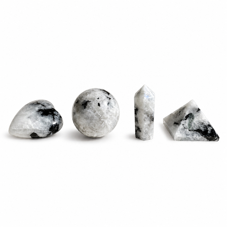 Four Gemstone Shapes - Rainbow Moonstone