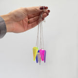 Zeszijdige Pendel – Aurora Kristal Perzik – 4cm