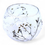 Baby’s Breath Resin Tealight Bowl Candle Holder 8x10cm