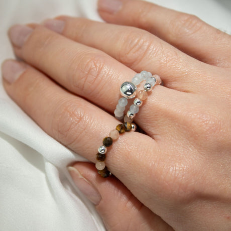 Nymph Spirit Gemstone Ring Set – Sea Sunset