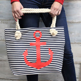 Rope Handle Bag, Pink Flamingo