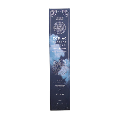 Lemongrass Zodiac Gemstone Crystal Incense – Leo