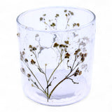 Baby's Breath Recycled Glass Tealight Candle Holder 8x8cm