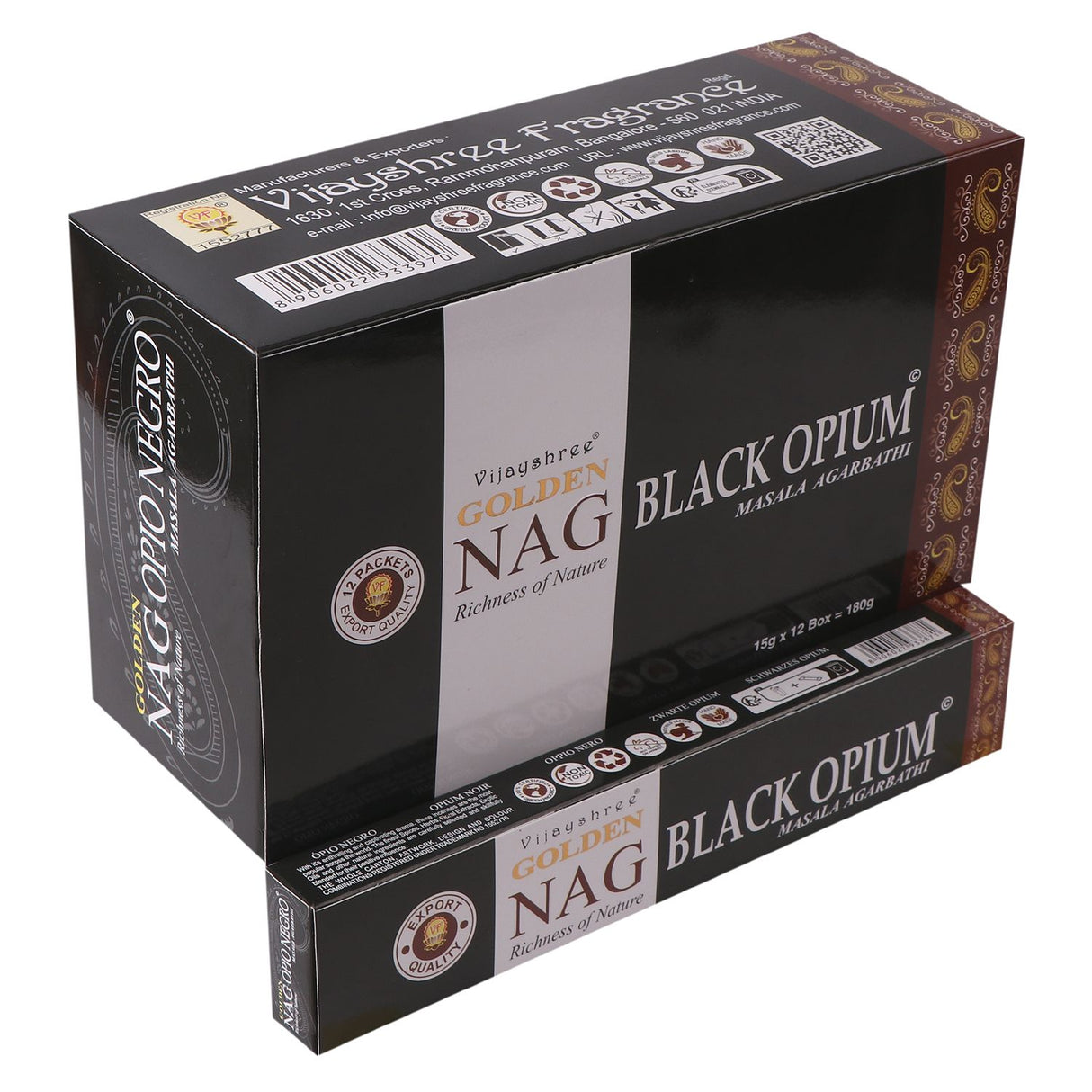 Black Opium Incense Sticks 15g - Golden Nag