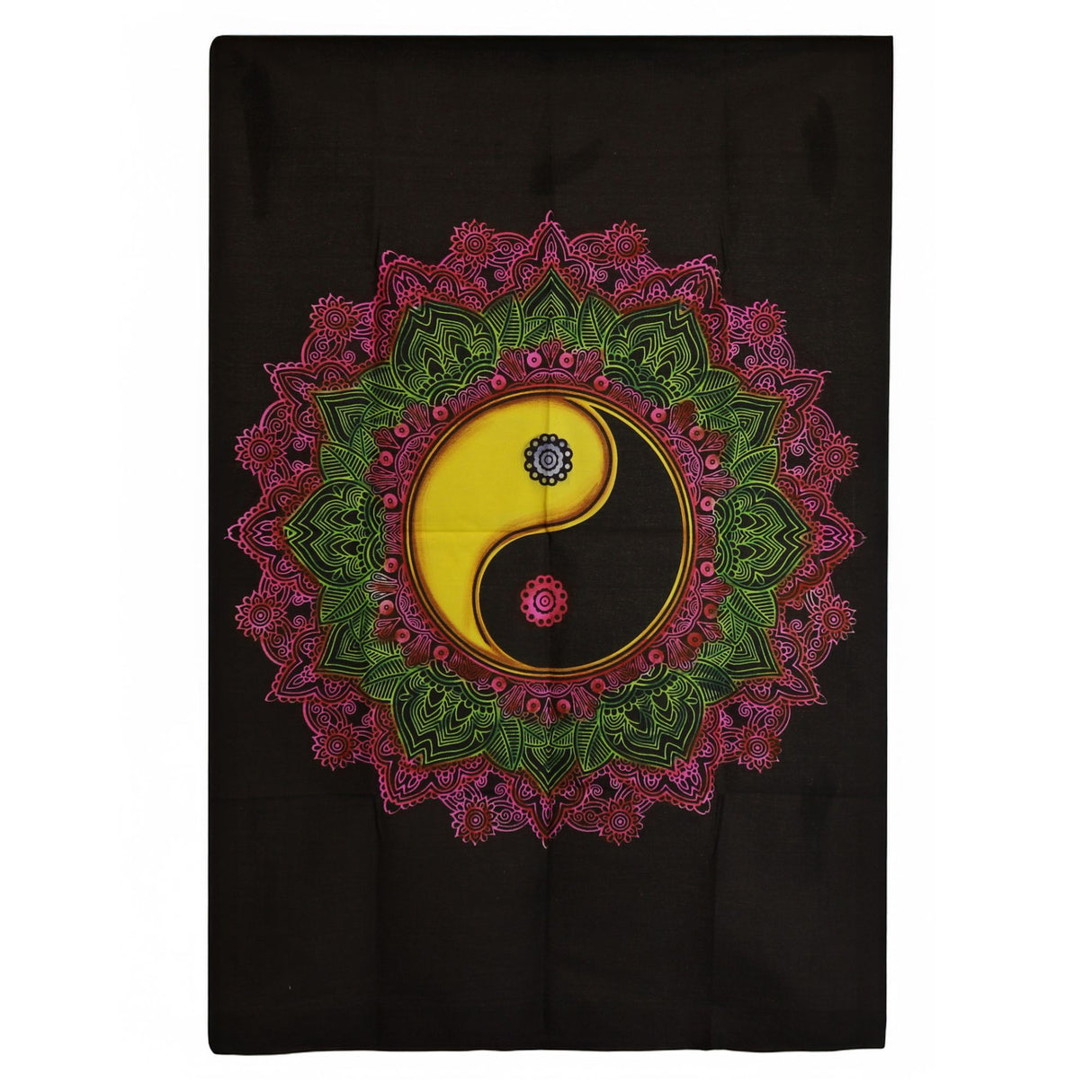 Art mural en coton (70x110 cm) – Mandala Ying & Yang