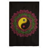 Art mural en coton (70x110 cm) – Mandala Ying & Yang