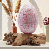 DriftGlow Lamp Crackle Fire Egg Shade – Orange, Table Lamps