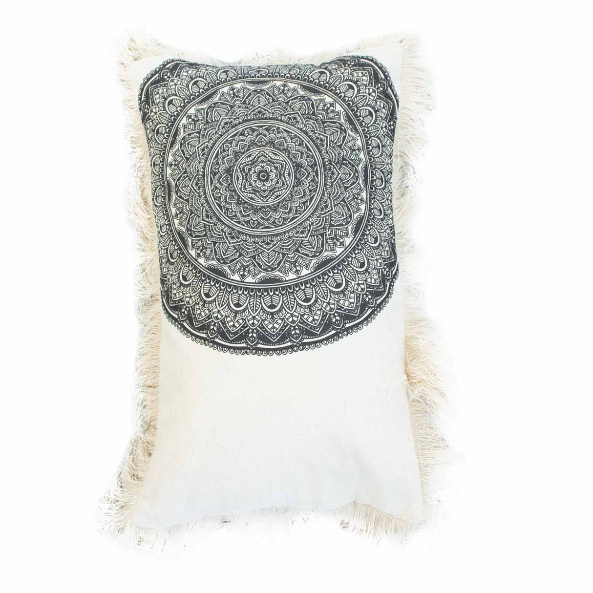 Tyynynpäällinen Puuvilla Mandala 30x50cm Musta