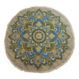 Large Mandala Roundy Art (180cm) – Yellow & Blue