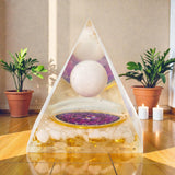 Μεδ Οργονίτης Πυραμίδες 7x6cm – Επιπλέουσα Σφαίρα Χαλαζία – Κομμάτια Χαλαζία