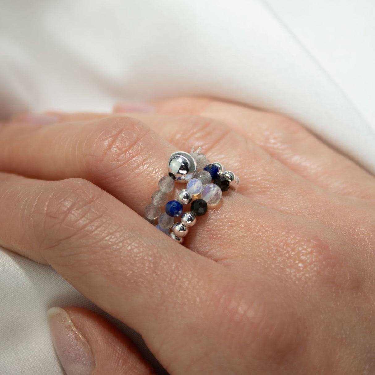 Nymph Spirit Gemstone Ring Set – Northern Lights