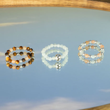 Nymph Spirit Gemstone Ring Set – Sea Sunset