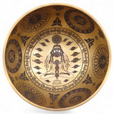 Set of 4 Etched Brass Tibetan Singing Bowls