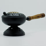 Incense Burner With Stand – Large Iron Gold Detail
