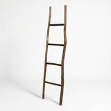 Large Kemu Wood Ladder - 1.5m - Chocolate - Japan Style