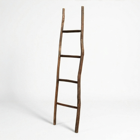 Large Kemu Wood Ladder - 1.5m - Chocolate - Japan Style