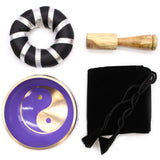 Ensemble de bols chantants Yin Yang blanc violet 10.7cm