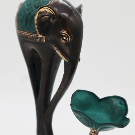 Olifant kaars- en wierookhouder, groot