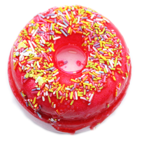 Jordgubb- och bananbad-donuts