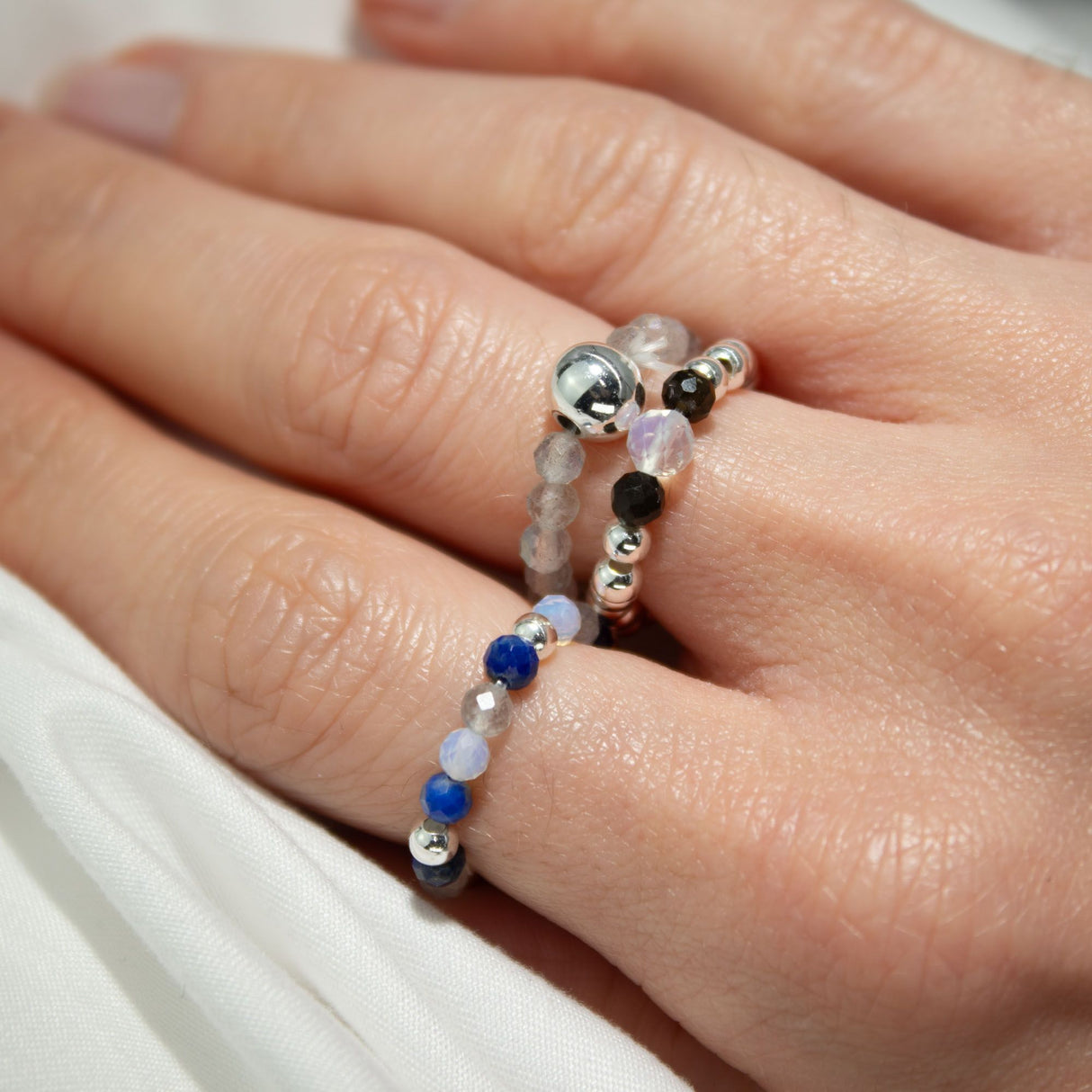Nymph Spirit Gemstone Ring Set – Northern Lights