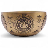 Set of 4 Etched Brass Tibetan Singing Bowls