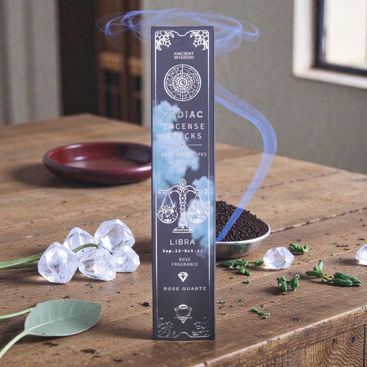 Rose Zodiac Gemstone Crystal Incense – Libra, Incense Sticks