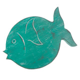 Suporte para Peixe, Madeira de Albasia Turquesa