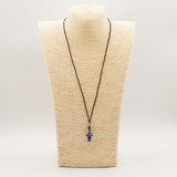 Cord Necklace Gemstone Pendant – Sodalite Mushroom
