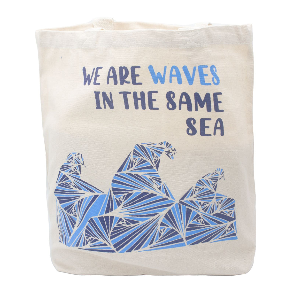 Katoenen draagtas natuurlijk We Are Waves