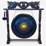 Gong s drvenim stalkom 80cm crni