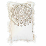 Tyynynpäällinen Lootus Mandala 30x50 cm Pronssi