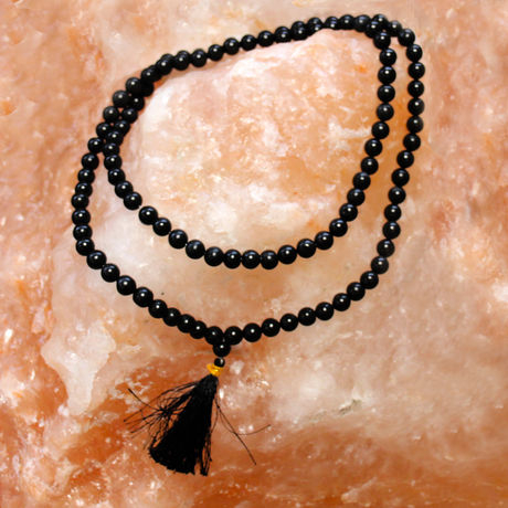 Black Agate Japa Mala 108 Beads