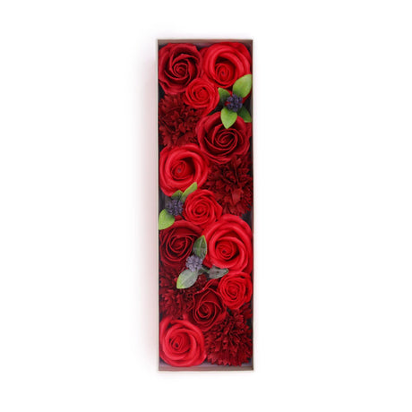 Soap Flowers Long Box, Red Roses