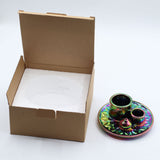 Palo Santo Smudge Incense Holder Iridescent Mandala Ceramic