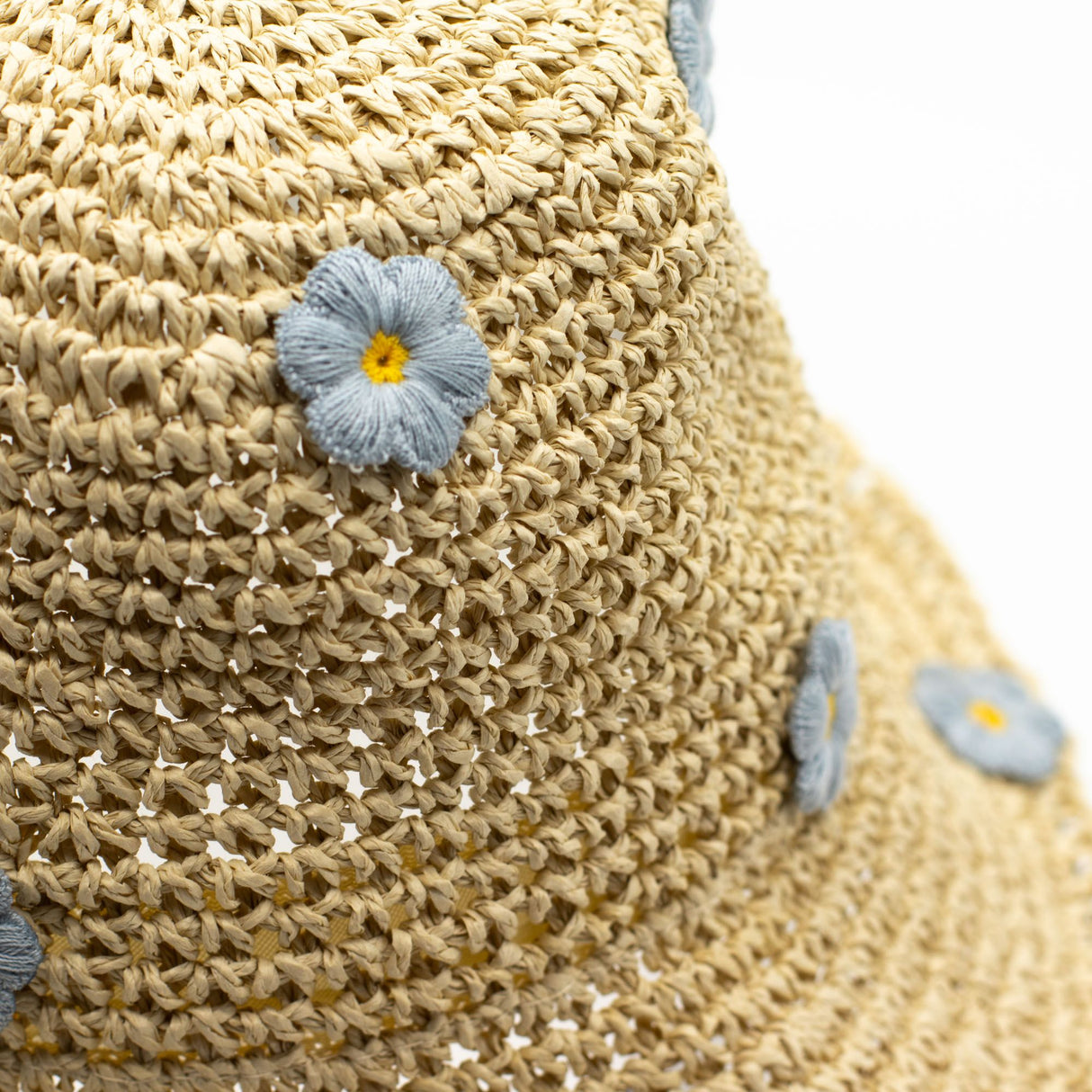 Nomad Sari Floppy Straw Sun Hat – Beige & Flowers