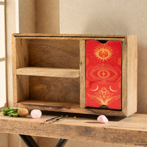 Three Section Tarot Box with Card Holder, Tarot card Box