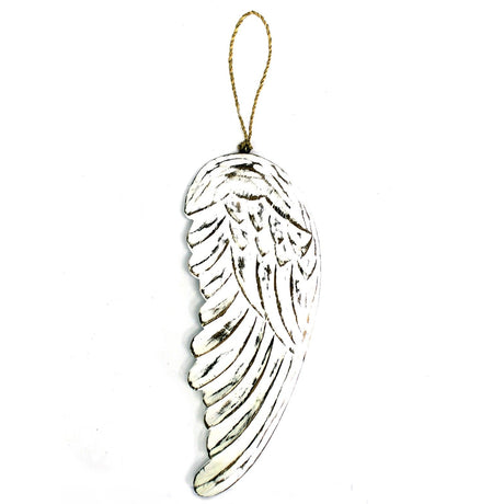 Angel Wing Wooden Hanging Decoration 30cm