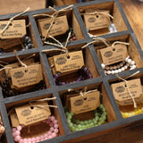 Опалитена гривна с нанизани 8 мм мъниста и еластична лента