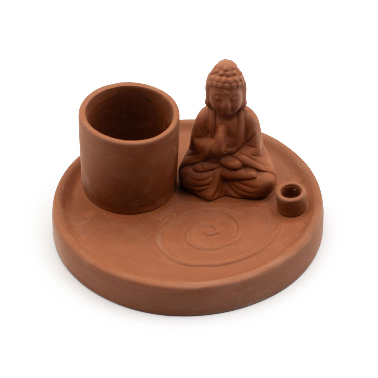 Prato de Incenso Buda Multiusos – Estilo Terracota Natural