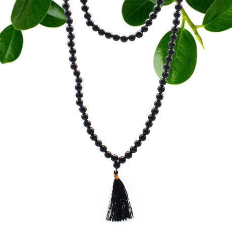 Black Agate Japa Mala 108 Beads